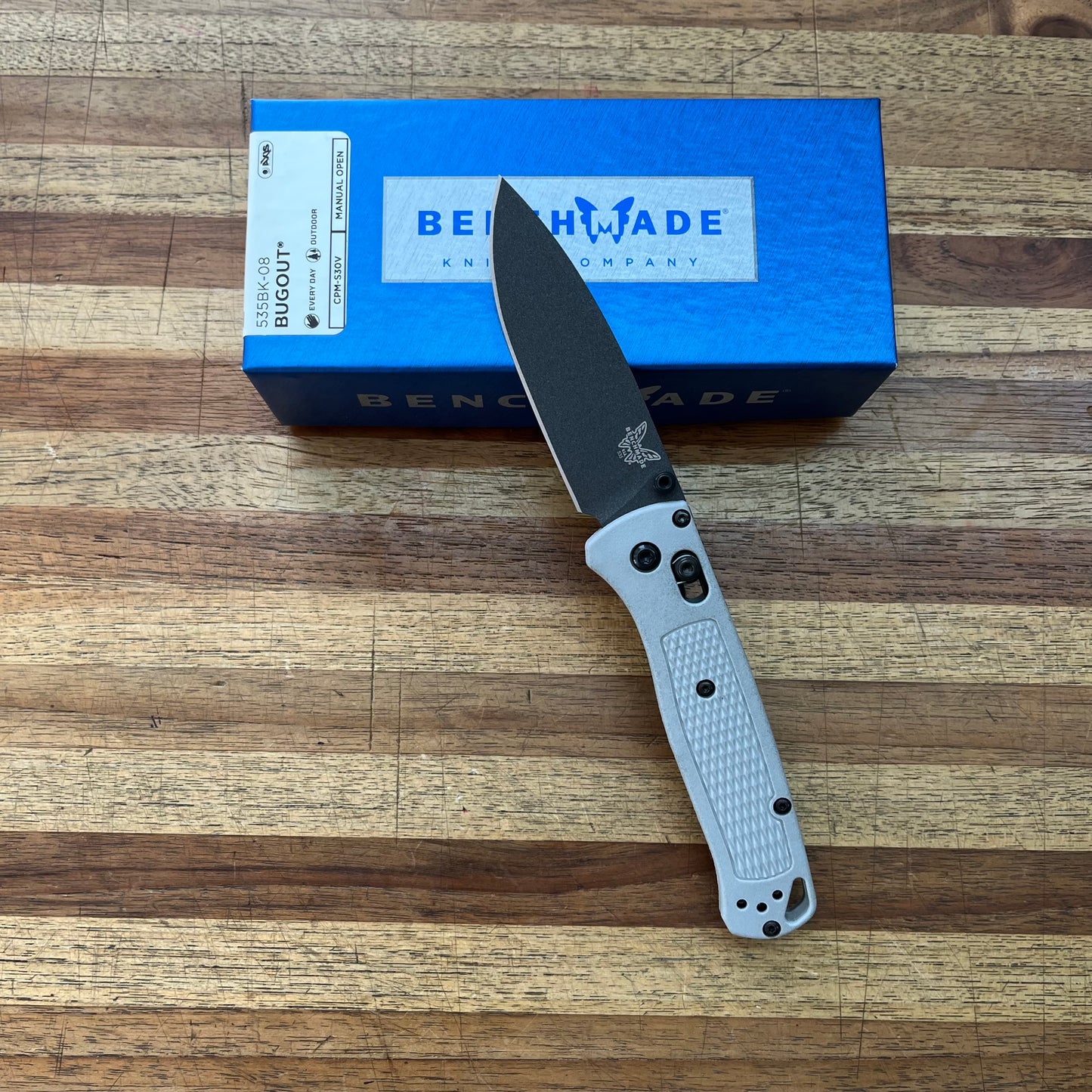 Benchmade Bugout 3.25" Folding Knife w/ Storm Gray Handle