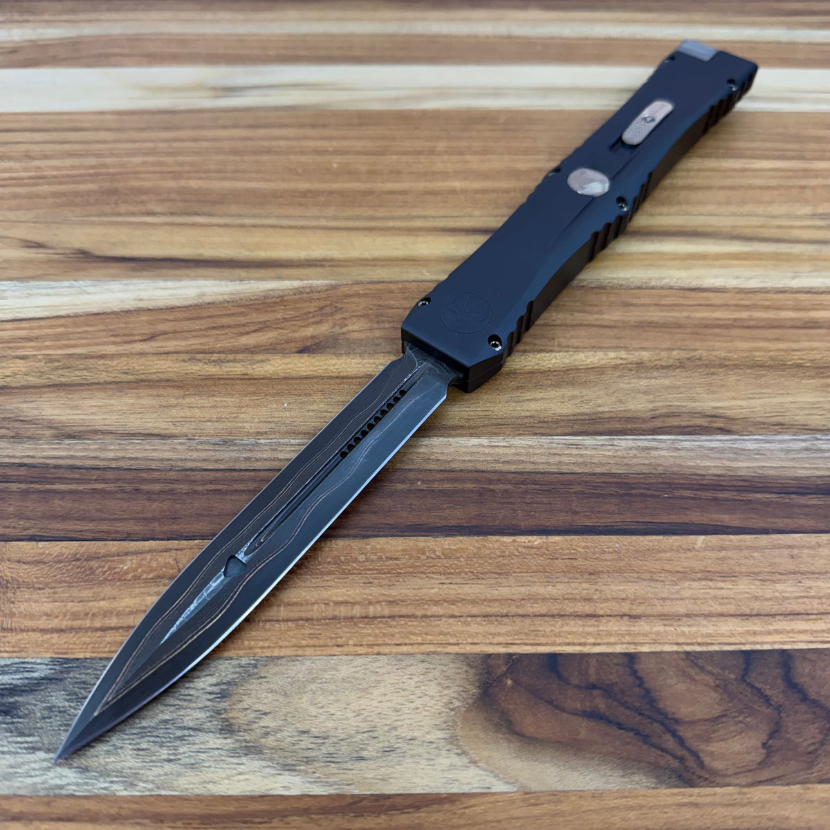 Microtech Marfione Select Nemesis IV 4.25" Single-Action OTF w/ Baker Forge Coppermai Damascus