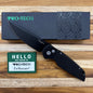 Pro-Tech TR-3 3.5" DLC Auto w/ Black Fishscale Handle