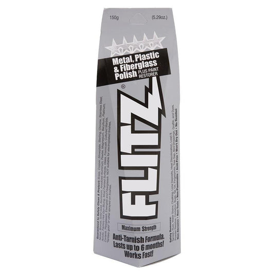 Flitz Paste Polish for Metals, Fiberglass, Plastic & Paint - 5.29 oz. Boxed Tube