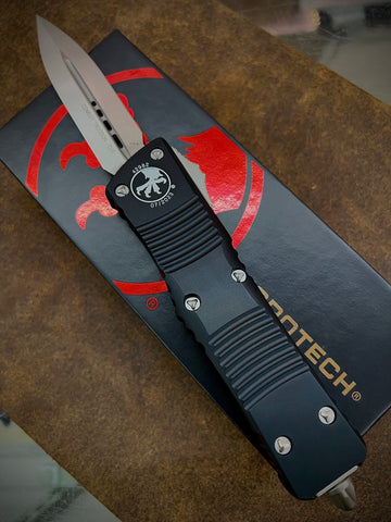 Microtech 142-10 Combat Troodon D/E Stonewash Standard OTF Auto