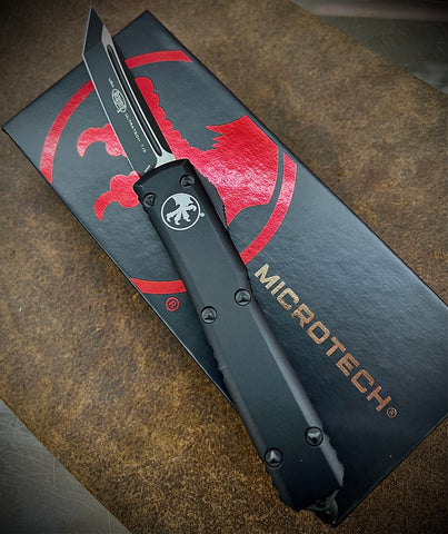 Microtech 123-1T T/E Black Ultratech Tactical Standard OTF Knife