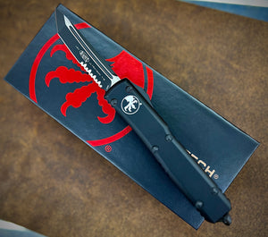 Microtech 123-2T T/E P/S Black Ultratech Tactical Standard OTF Knife
