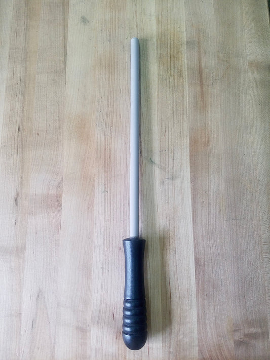 PEC Medium Ceramic 12" Honing Rod w/ Black Handle