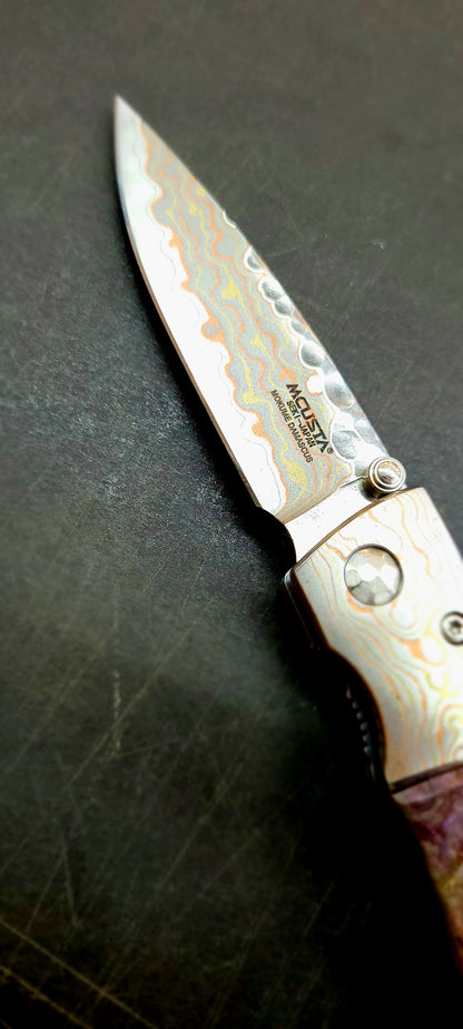 Mcusta *Limited Edition Blade Show 2022* Mokume Damascus Folder