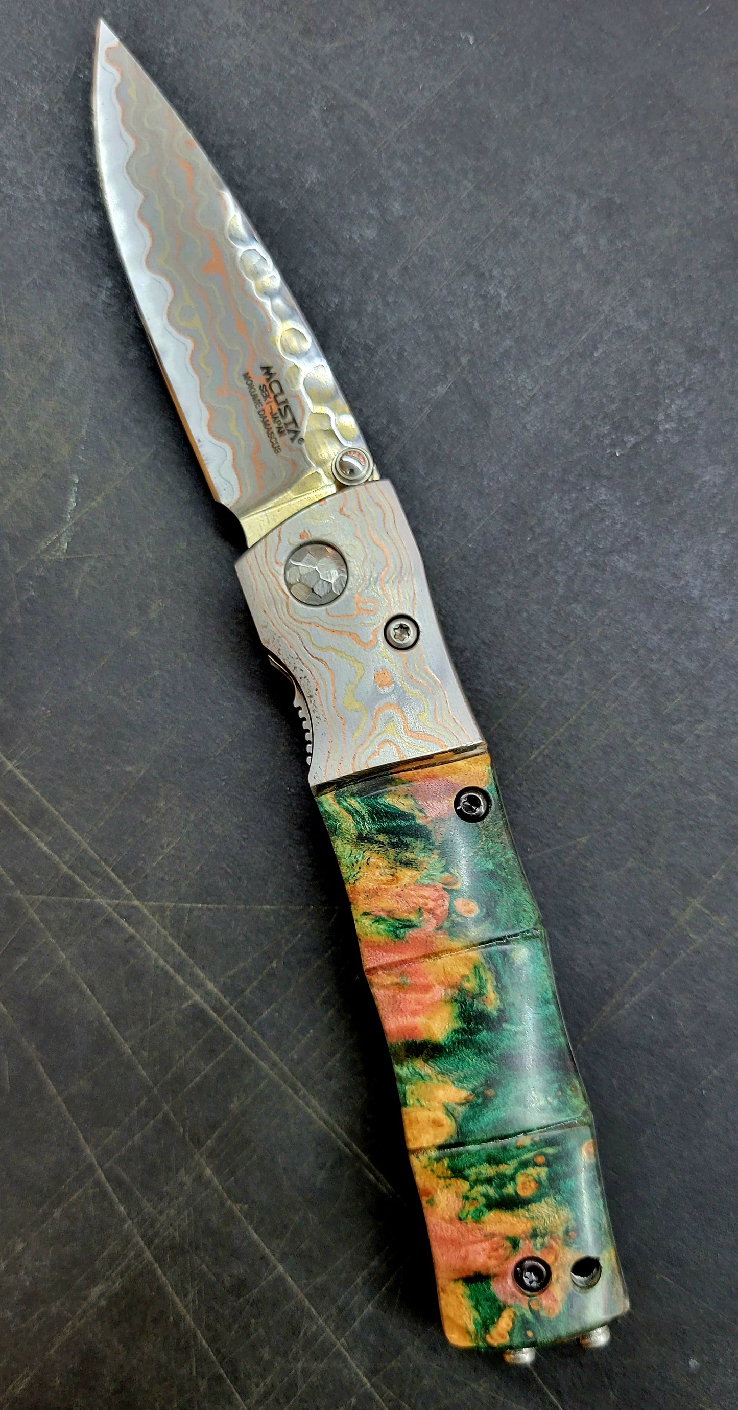 Mcusta *Limited Edition Blade Show 2022* Mokume Damascus Folder