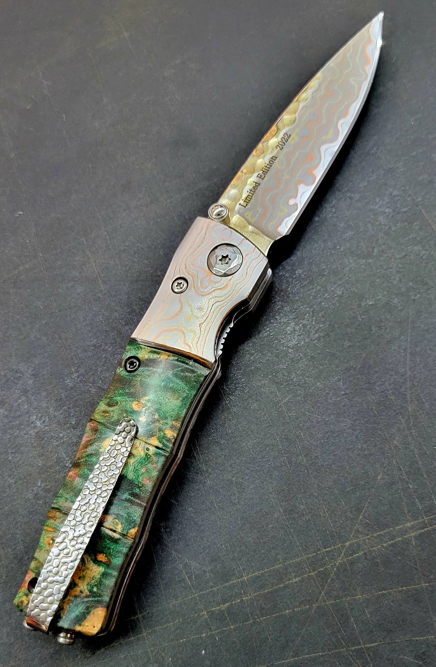 Mcusta *Limited Edition Blade Show 2022* Mokume Damascus Folder