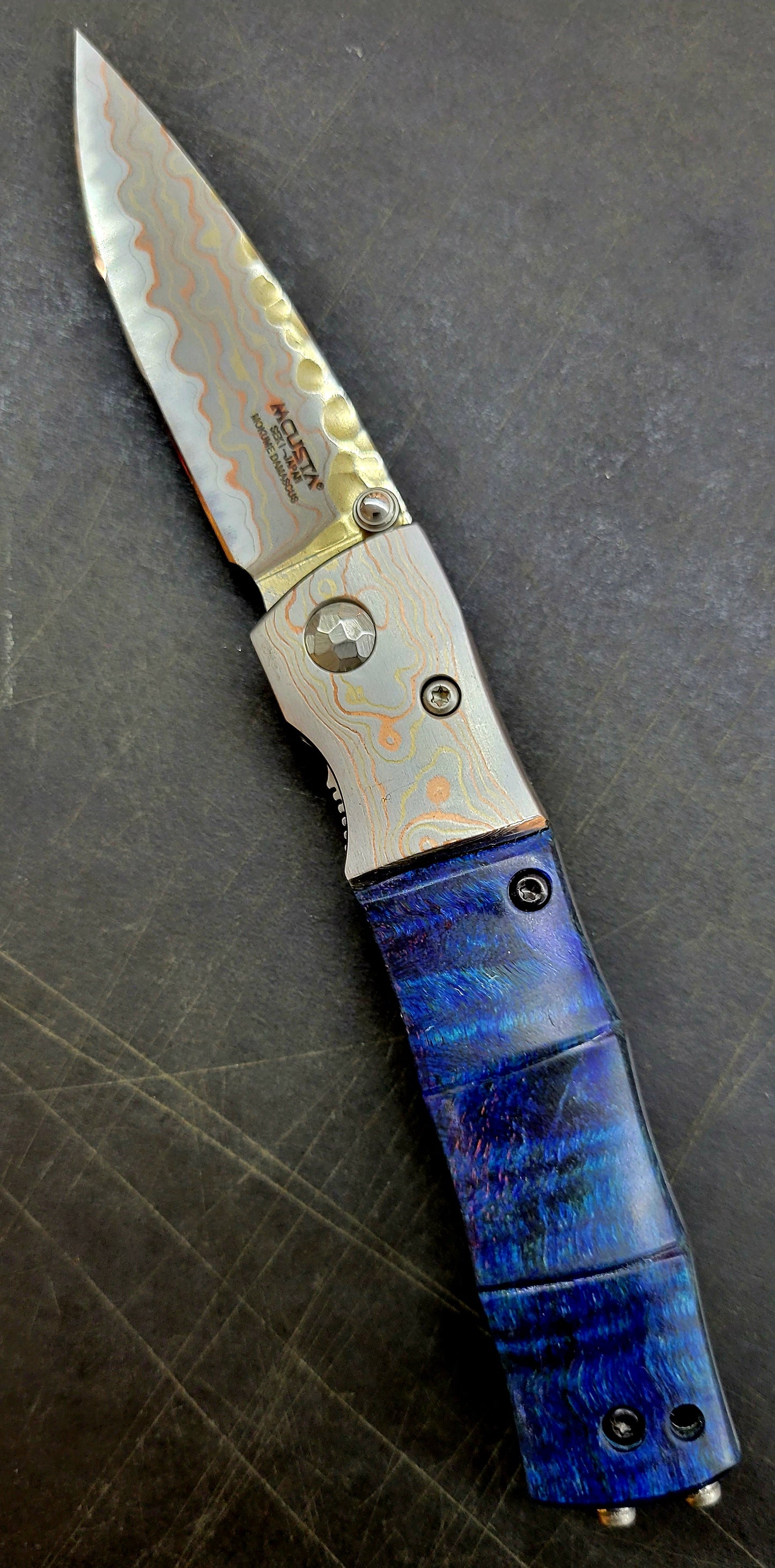 Mcusta *Limited Edition Blade Show 2022* Mokume Damascus Folder