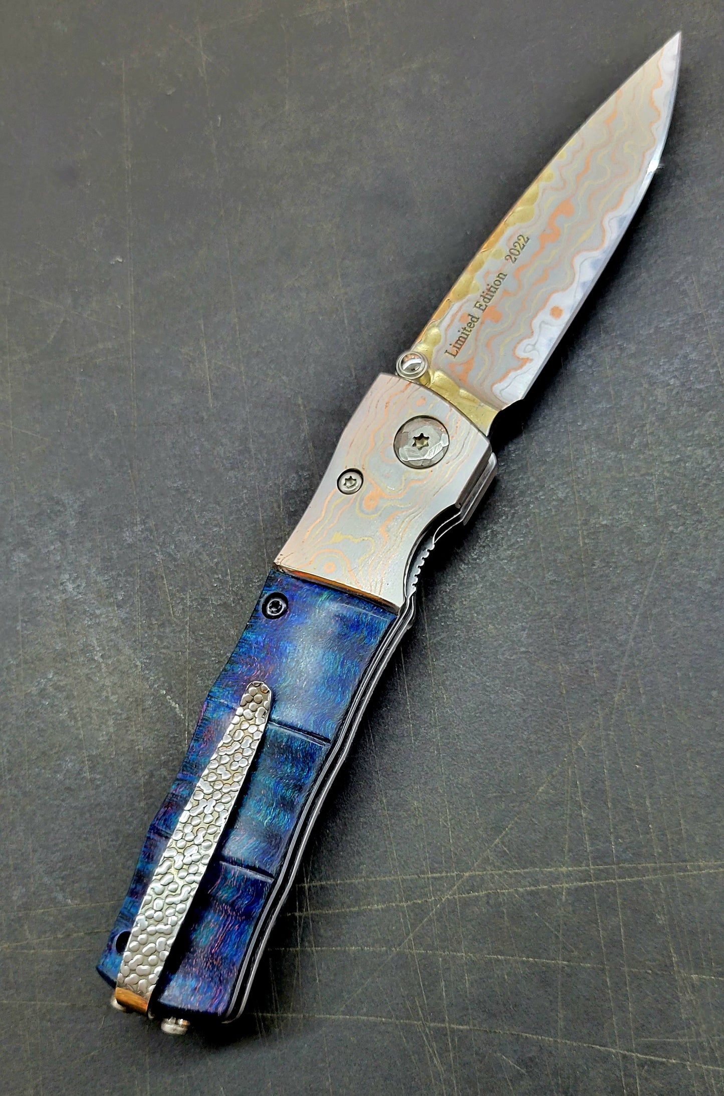 Mcusta *Limited Edition Blade Show 2022* Mokume Damascus Folder