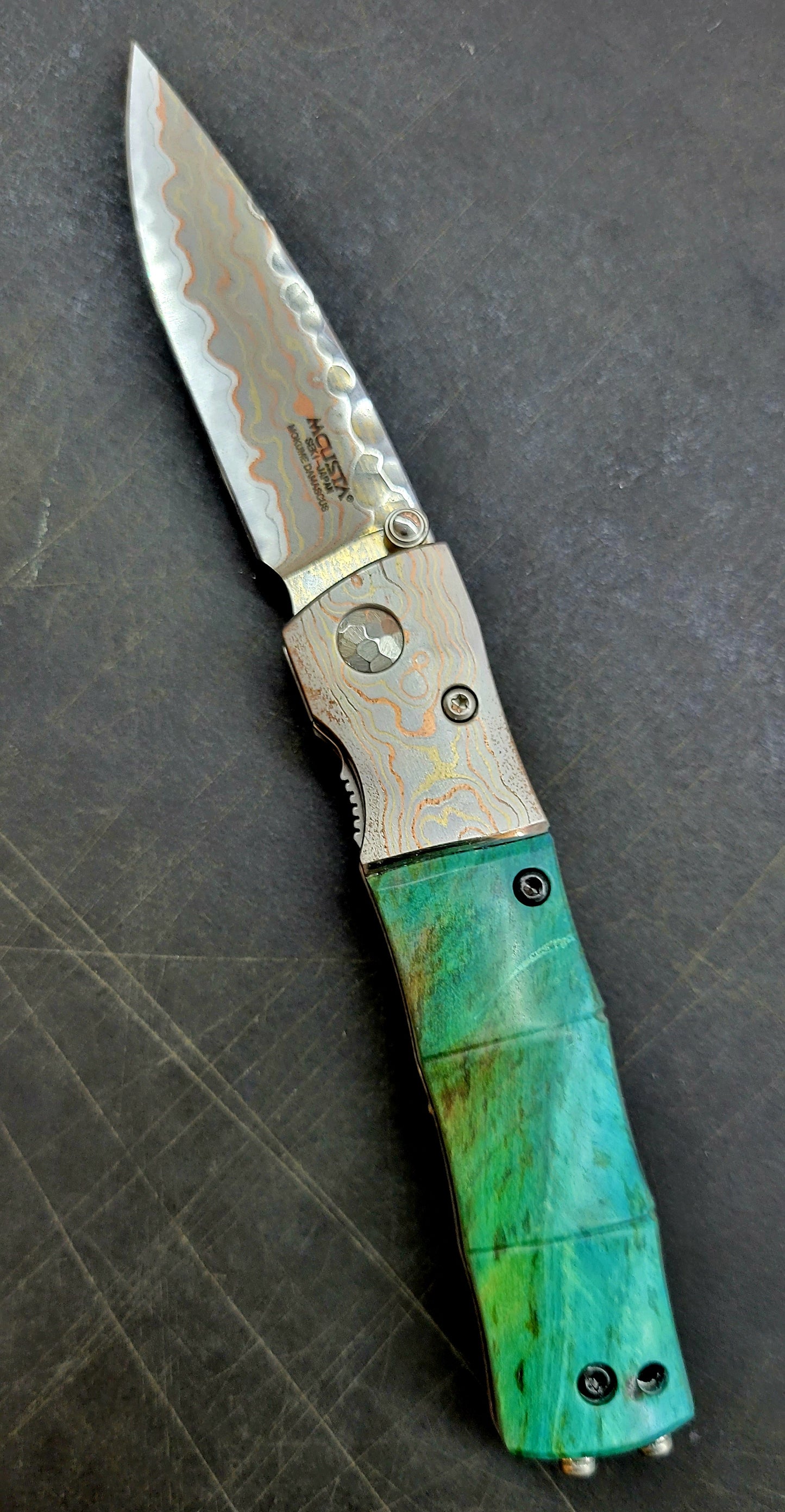 Mcusta *Limited Edition Blade Show 2022* Mokume Damascus Folder