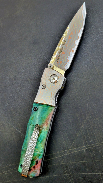 Mcusta *Limited Edition Blade Show 2022* Mokume Damascus Folder