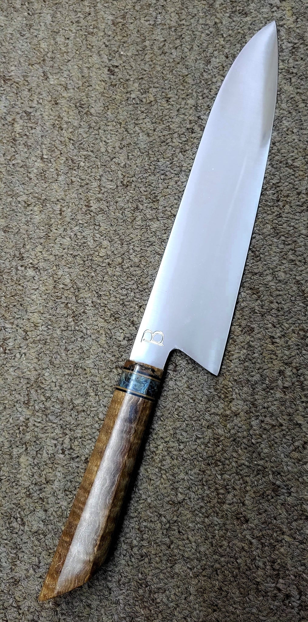 Baldwin Blades 9.25" Gyuto in 52100 and Brown Maple
