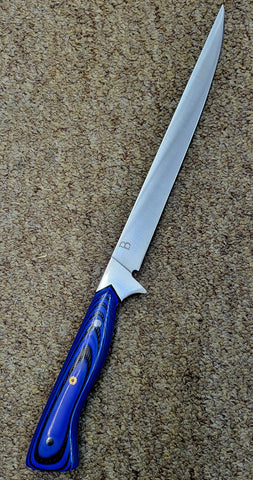 Baldwin Blades 8.25" Fillet Knife in AEB-L and Blue G10