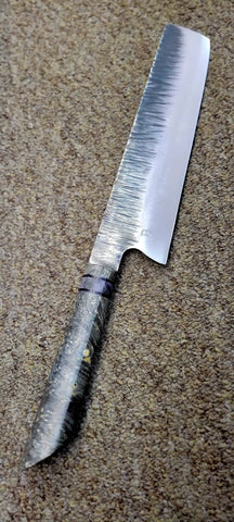 Baldwin Blades 8" Nakiri in 1095 and Grey Box Elder