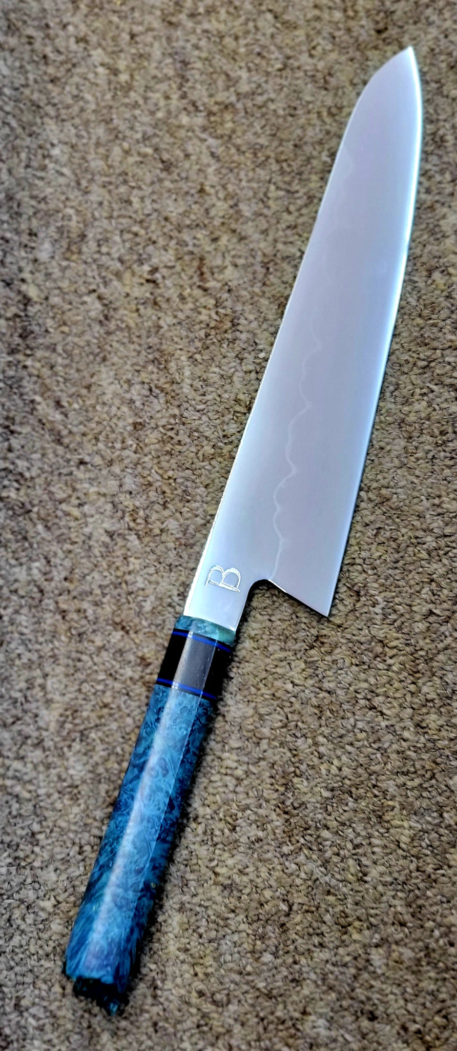 Baldwin Blades 9.5" Gyuto in W2 and Blue Maple