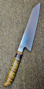Baldwin Blades 9" K-Tip Gyuto in AEB-L and Yellow Oak