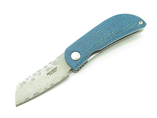 Mcusta MC-212D VG10 Damascus Black and Blue Folder