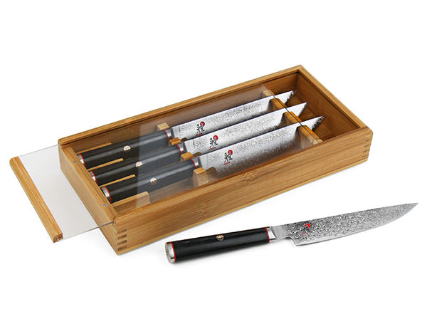 Miyabi Kaizen 4pc Steak Knife Set w/ Bamboo Box