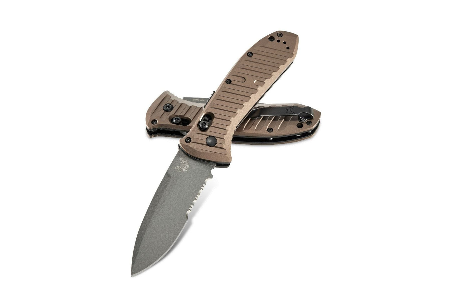 Benchmade Presidio II 3.75" P/S Auto w/ Burnt Bronze Aluminum Handle & Nylon Sheath