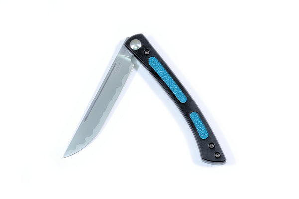 Mcusta MC-STLE-B LIMITED EDITION Blue Stingray Folding Steak Knife