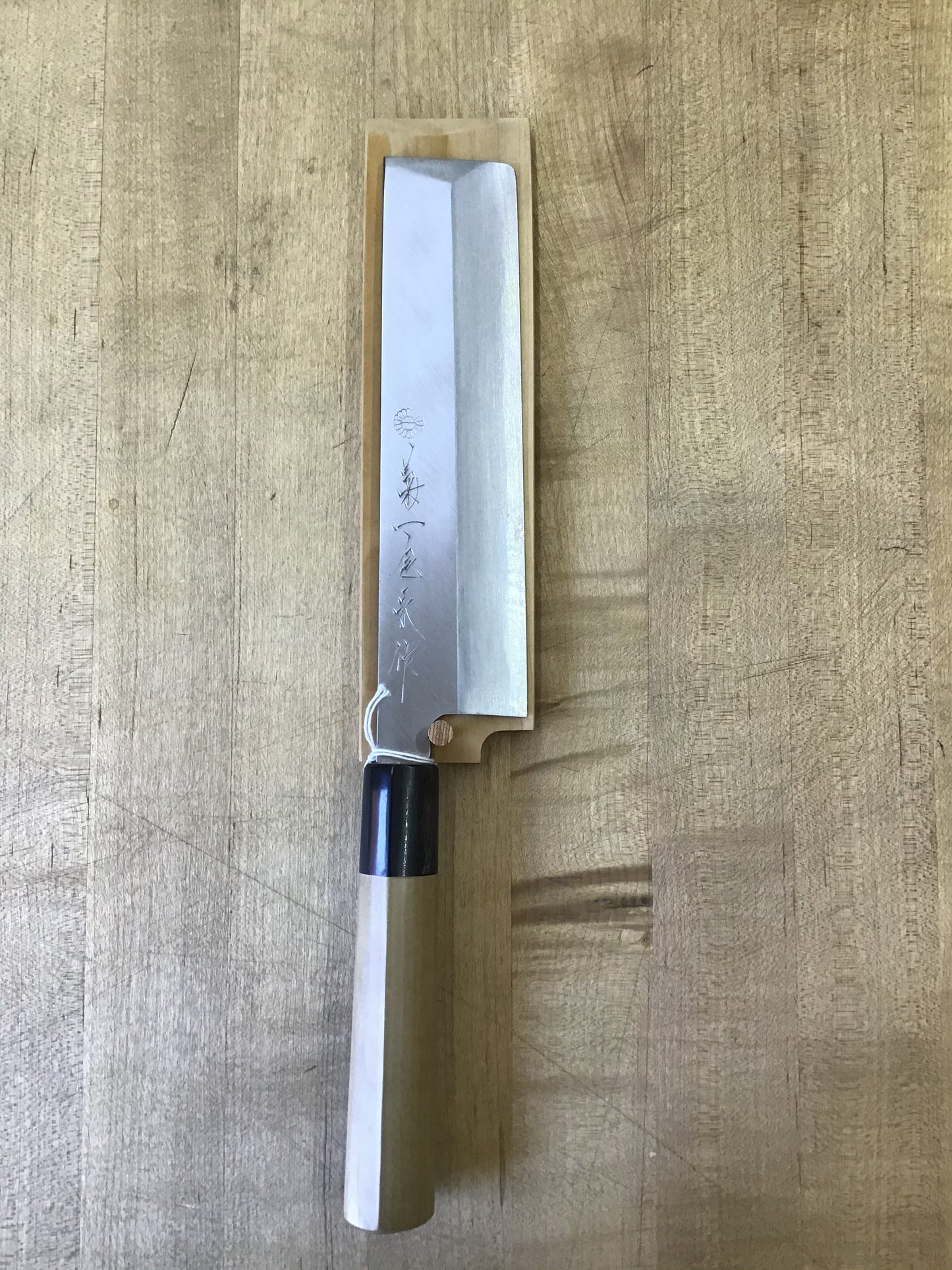 Kikuichi Kasumi White 190mm (7.5") Usuba w/ Saya