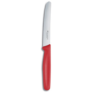 Victorinox 4.5" Serrated Steak Knife w/ Round Tip & Red Handle