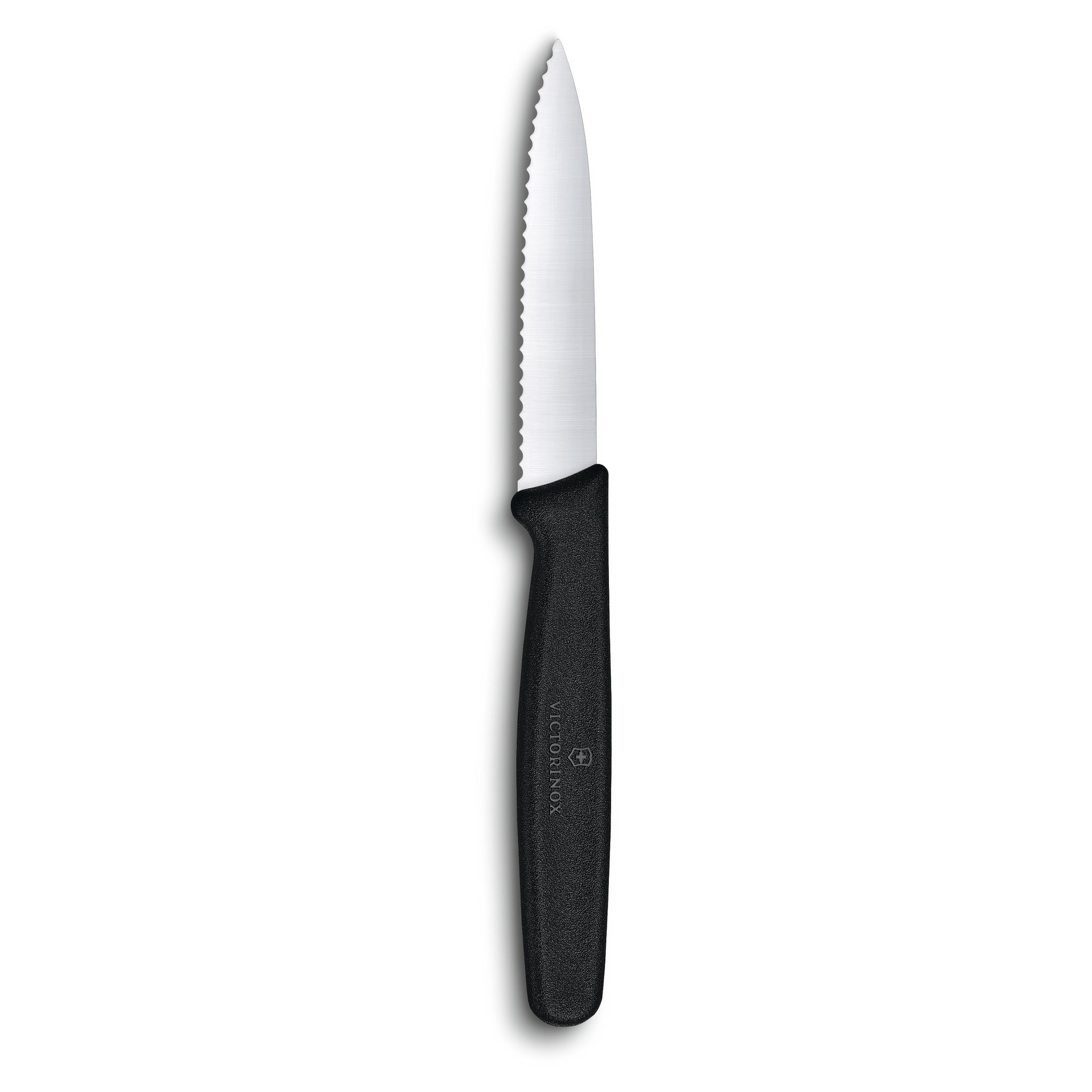 Victorinox 3.25" Serrated Paring Knife w/ Small Black Handle