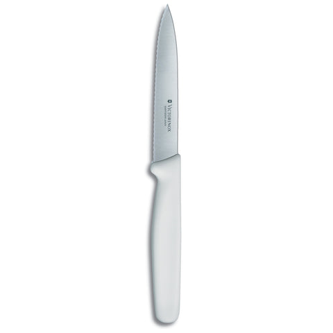 Victorinox 3.25" Serrated Paring Knife w/ Large White Handle