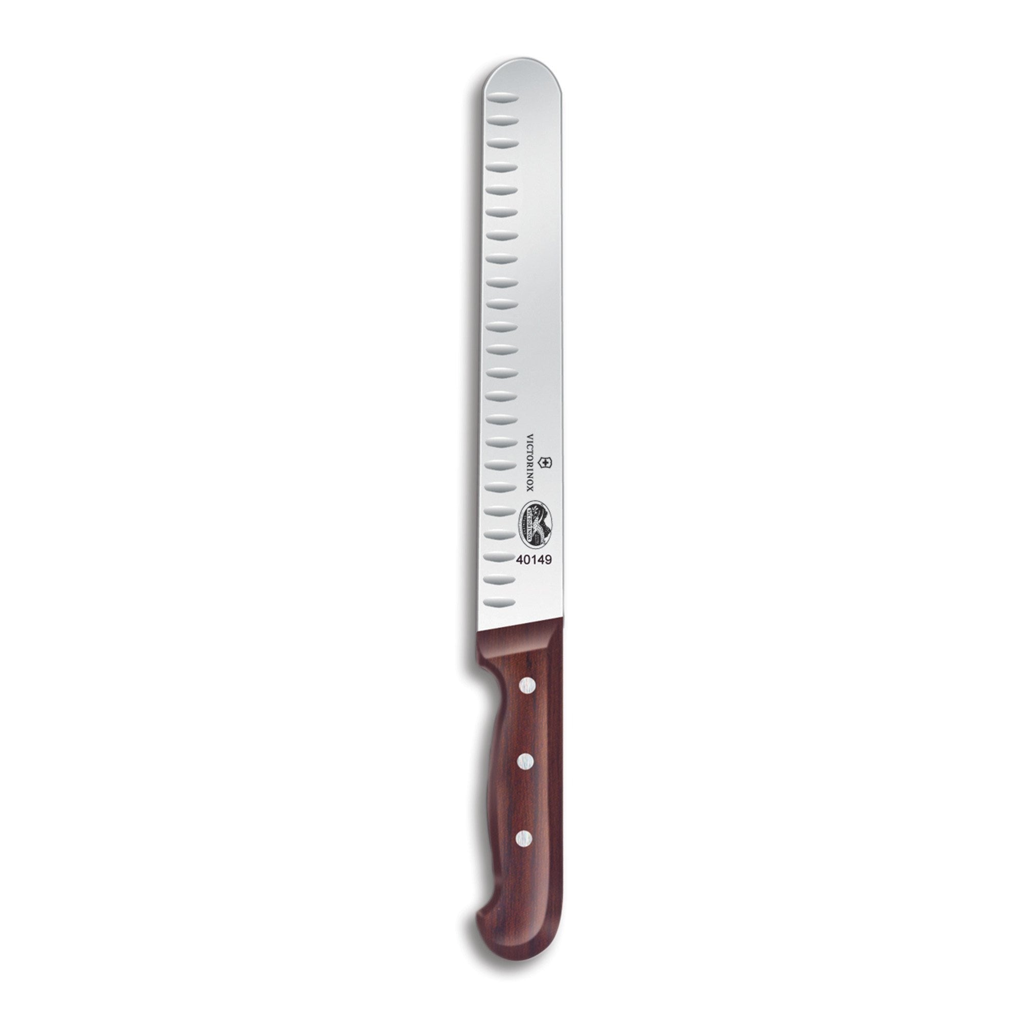 Victorinox Rosewood 10" Extra-Tall Roast Beef Slicing Knife w/ Hollow-Ground