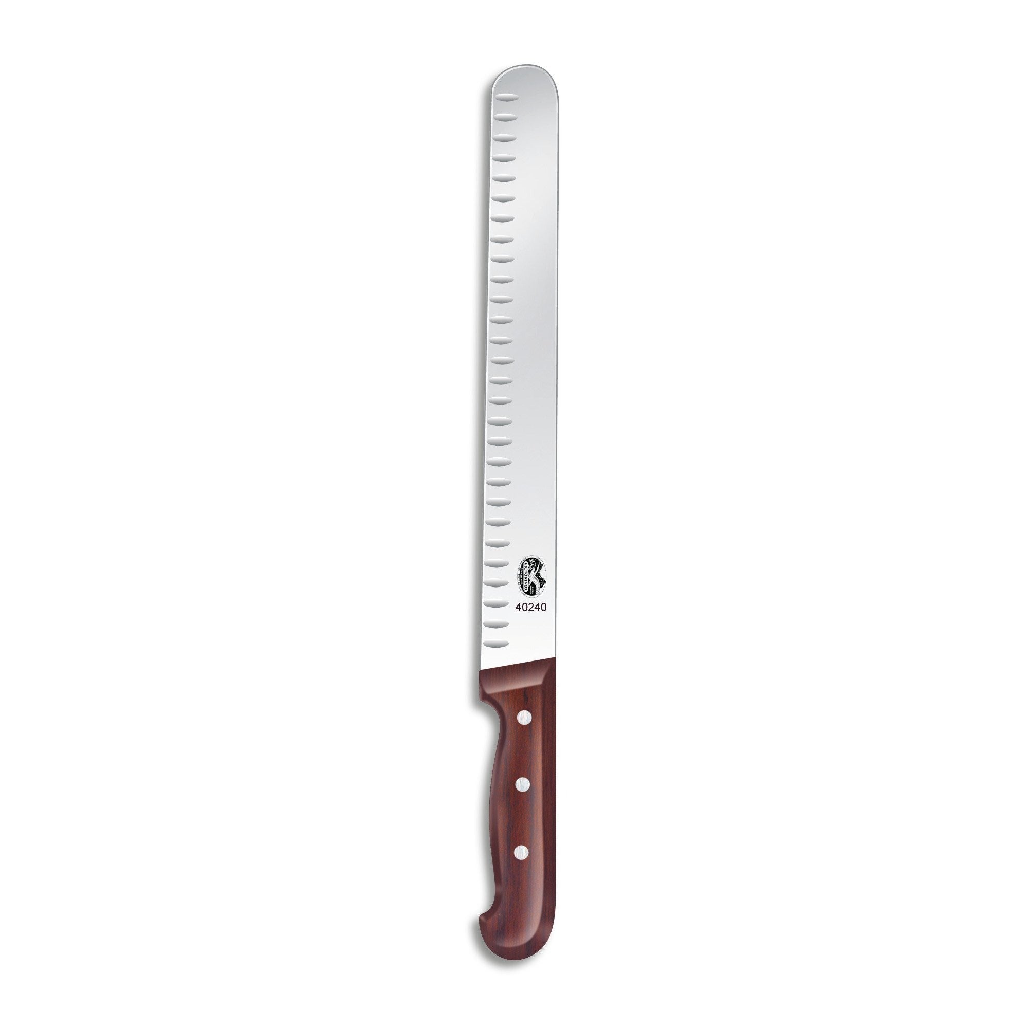 Victorinox Rosewood 12" Extra-Tall Roast Beef Slicing Knife w/ Hollow-Ground