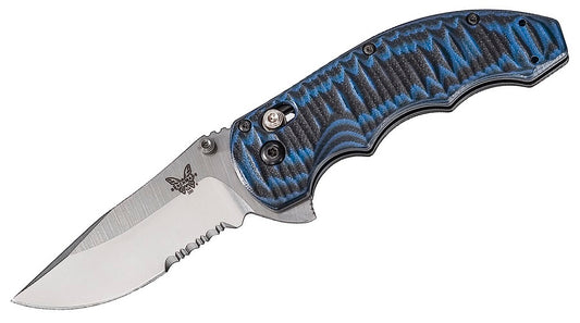 *DISCONTINUED* Benchmade Ball AXIS 3.25" P/S Flipping Knife w/ Blue/Black G10