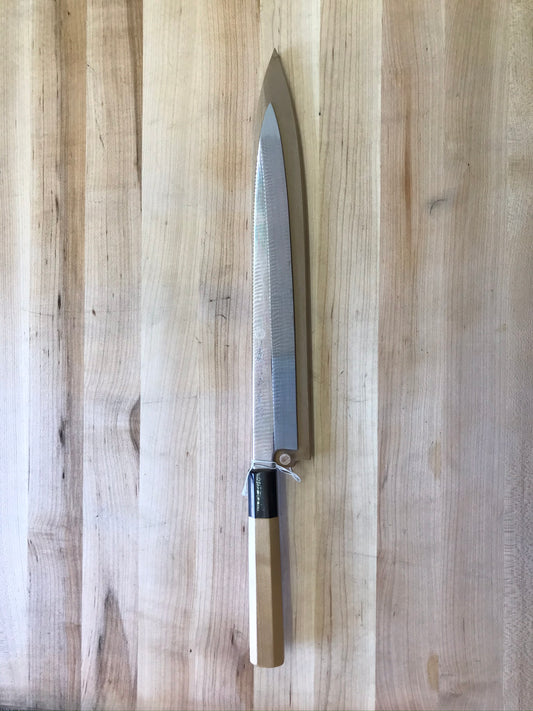 Kikuichi MIrror Polished Blue Honyaki 270mm Yanagi