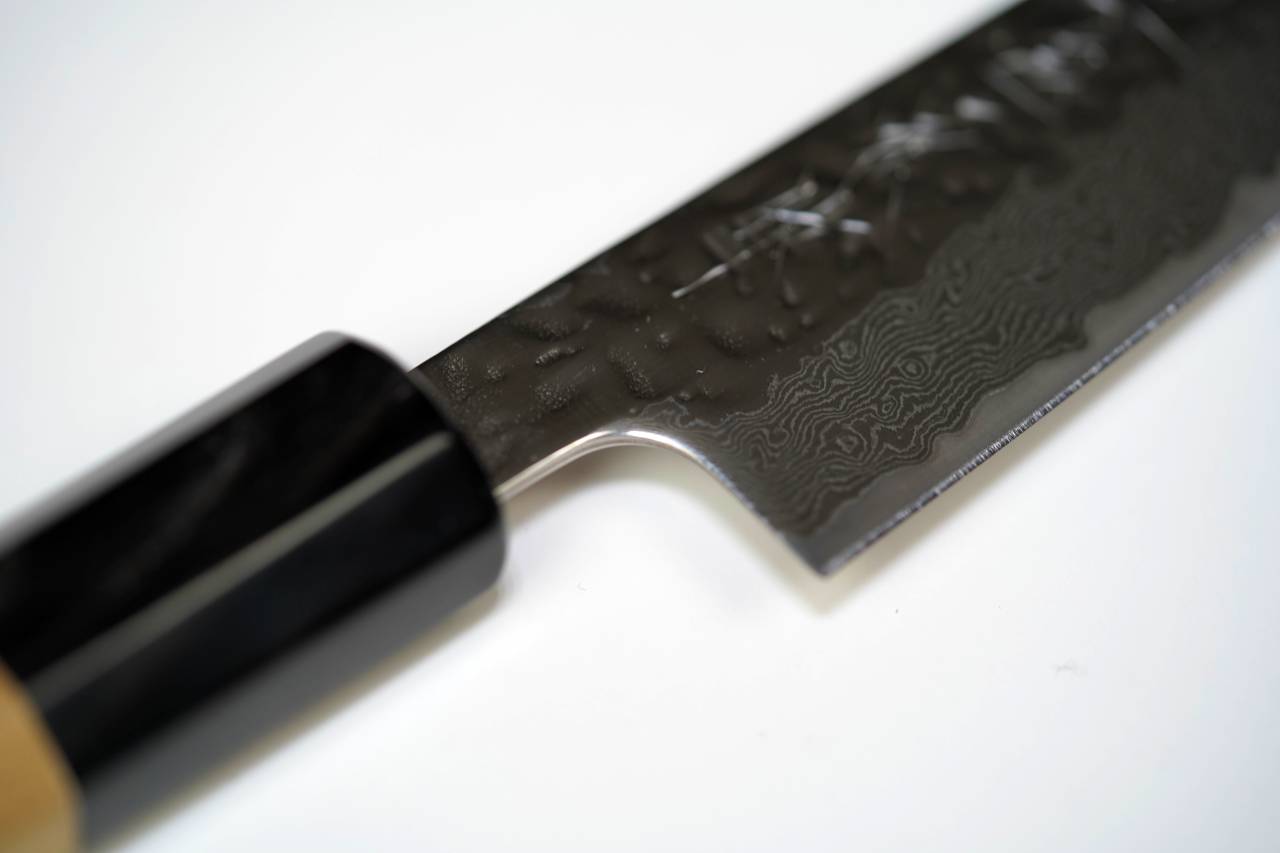 Kikuichi 67 Layer Mirror Damascus Tsuchime 135mm (5.25") Petty