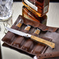Messermeister 4 Piece Folding Steak Knife Set in a Leather Roll