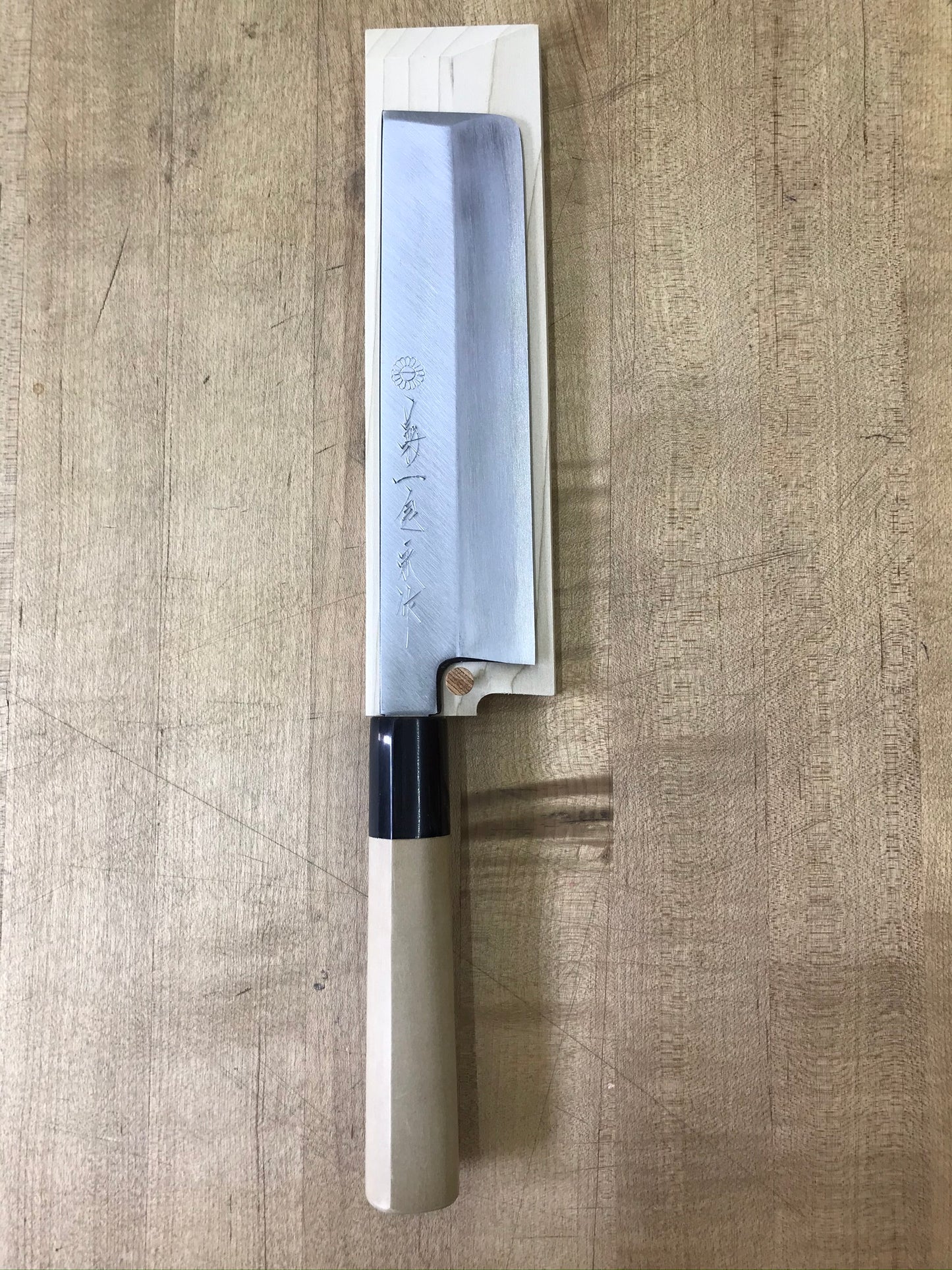 Kikuichi Kasumi White 180mm (7") Usuba w/ Saya