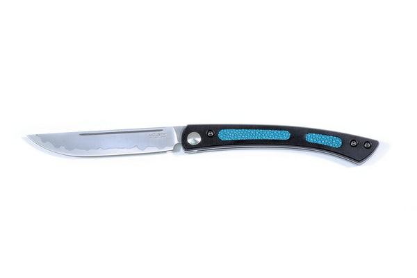 Mcusta MC-STLE-B LIMITED EDITION Blue Stingray Folding Steak Knife