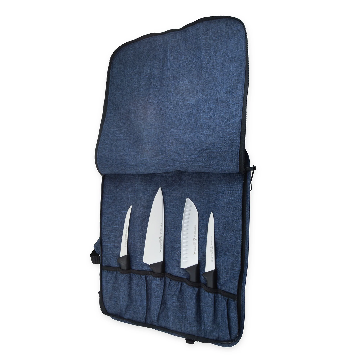 Messermeister Preservation 8 Pocket Heather Navy Knife Roll