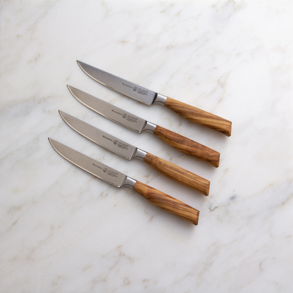 Messermeister Oliva Elite 4pc Steak Knife Set Fine Edge